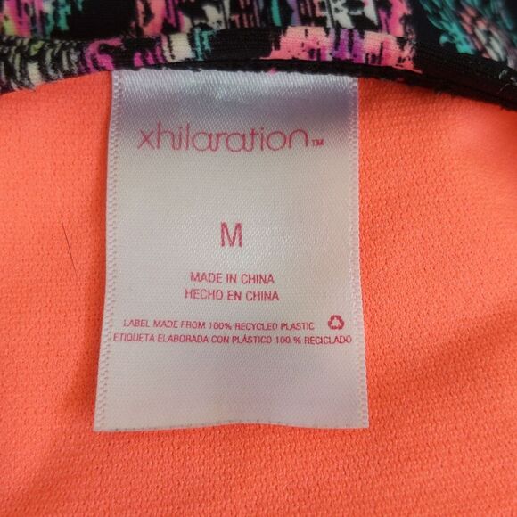 Xhilaration (Target) 2-piece bikini swimsuit, black pink blue tribal pattern M/L - Picture 4 of 9